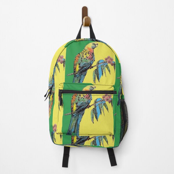 Item preview, Rosella Parrot Watercolor Painting on Green designed and sold by Sarah Rajkotwala.