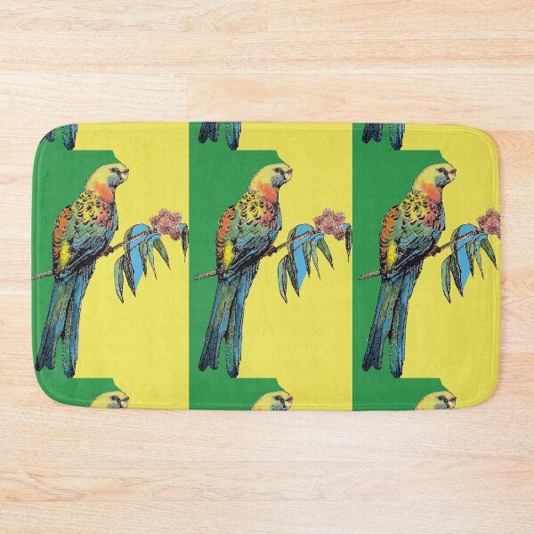 Item preview, Rosella Parrot Watercolor Painting on Green designed and sold by Sarah  Rajkotwala.