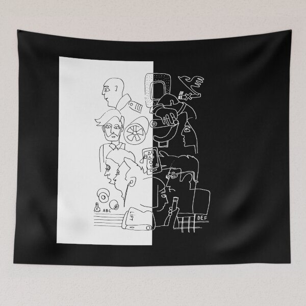 Item preview, Air Travel Split Black White designed and sold by badlydrawnbabe.