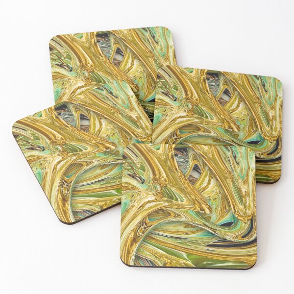 Item preview, Liquid gold natural abstract painting designed and sold by Wolka.