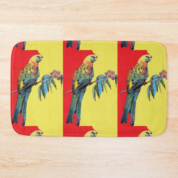 Item preview, Rosella Parrot Watercolor Painting on Red designed and sold by Sarah  Rajkotwala.