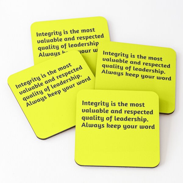 Item preview, Integrity is the most valuable and respected quality of leadership. Always keep your word. Motivational Quote designed and sold by amrmab.