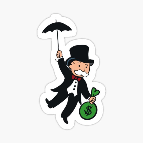 Monopoly Man Stickers for Sale