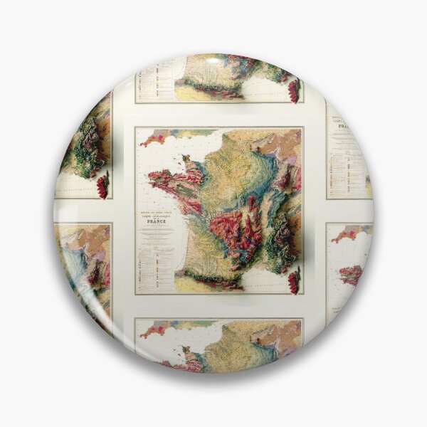 Item preview, 1905 France Relief Map 3D digitally-rendered designed and sold by ThinkAboutMaps.