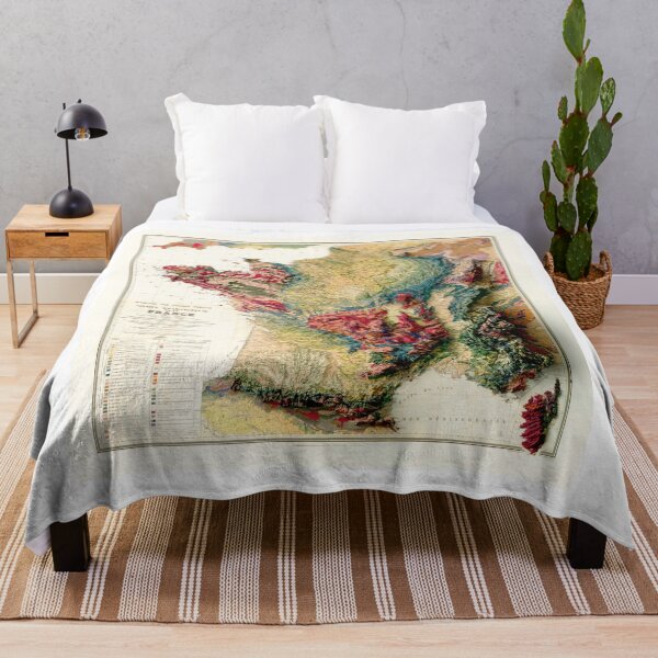 Item preview, 1905 France Relief Map 3D digitally-rendered designed and sold by ThinkAboutMaps.