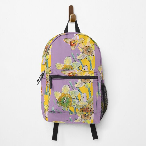 Item preview, Abstract Yellow Daffodil Watercolor Pattern on Lilac designed and sold by Sarah Rajkotwala.