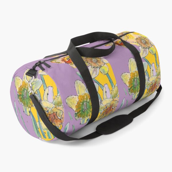 Item preview, Abstract Yellow Daffodil Watercolor Pattern on Lilac designed and sold by Sarah  Rajkotwala.