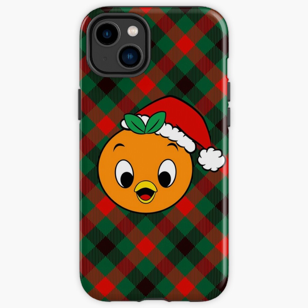 Santa Orange Bird Plaid