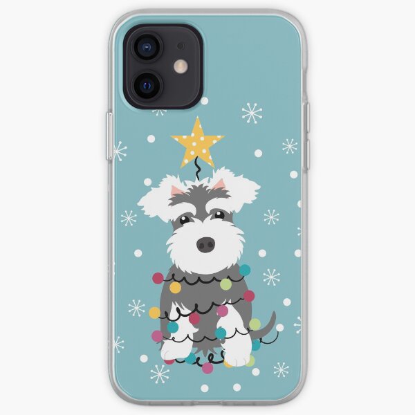 Miniature Schnauzer Christmas Tree iPhone Soft Case