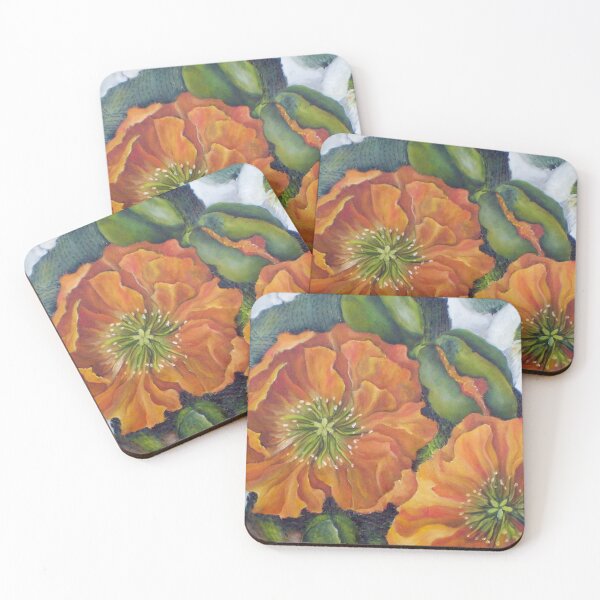 Item preview, PAINTED AND SAWED POPPIES IN BURNT ORANGE designed and sold by Gerda  Smit.