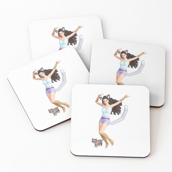Item preview, Pretty Anime Cat Girl Dancing With Kitten designed and sold by StormyMuse.