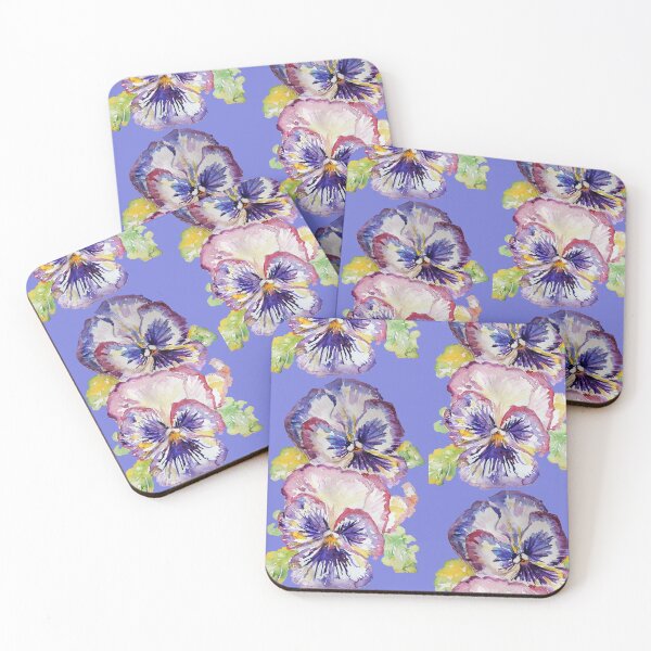 Item preview, Pansy Watercolor Purple Flower Pattern on Purple designed and sold by Sarah  Rajkotwala.