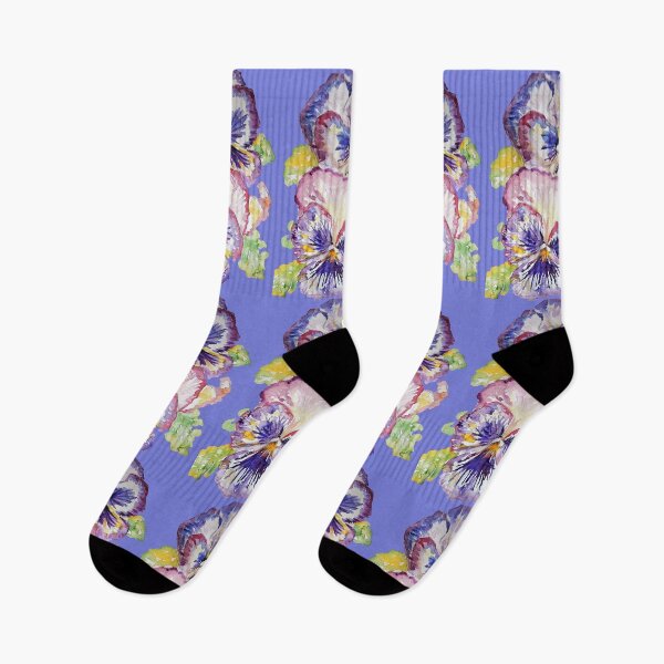 Item preview, Pansy Watercolor Purple Flower Pattern on Purple designed and sold by Sarah  Rajkotwala.