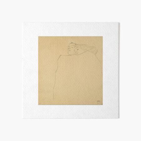 Egon Schiele - SLEEPING COUPLE Art Board Print