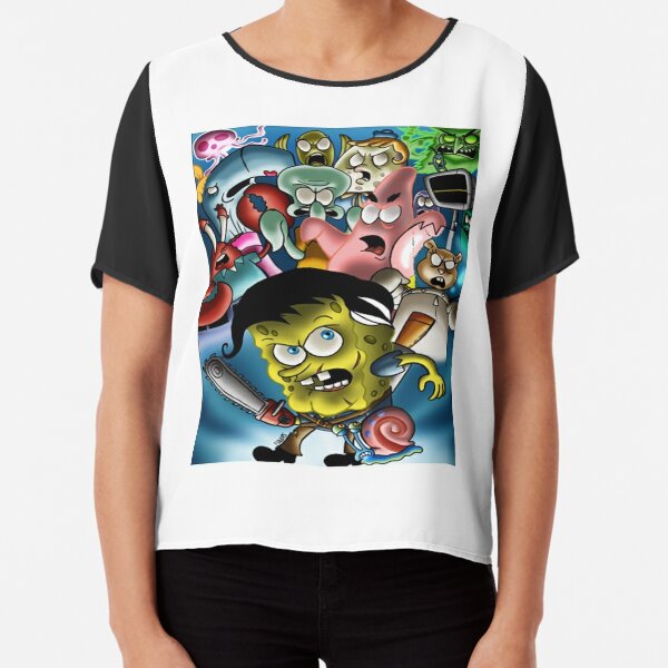 SpongeBob SquarePants Evil Adult Short Sleeve T-Shirt
