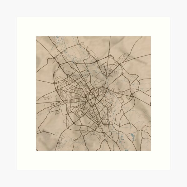Item preview, Troyes Sepia Map designed and sold by CPTVDesign.