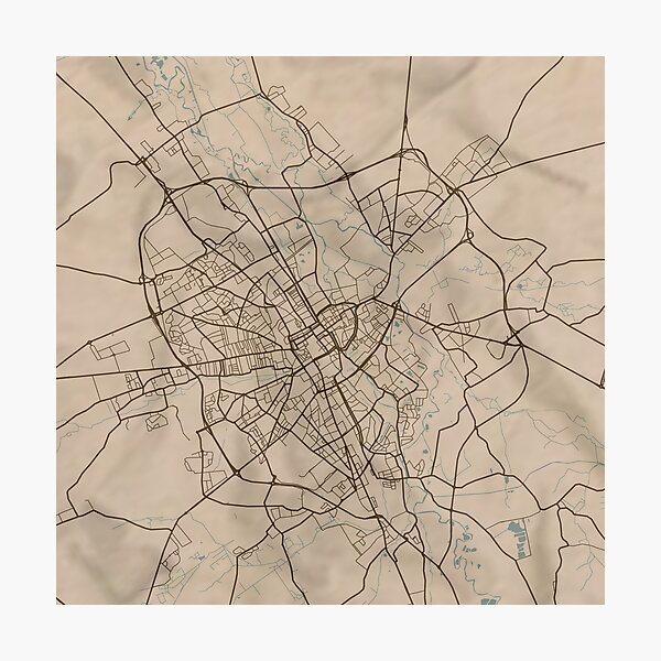 Item preview, Troyes Sepia Map designed and sold by CPTVDesign.