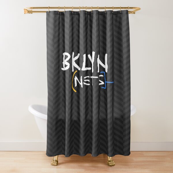 BKLYN NETS - Brooklyn Basketball Pattern Shower Curtain