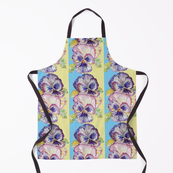 Item preview, Pansy Watercolor Purple Flower Pattern on Light Blue designed and sold by Sarah Rajkotwala.