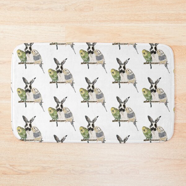 Item preview, Parakeets and Bunny designed and sold by buzzcutart.