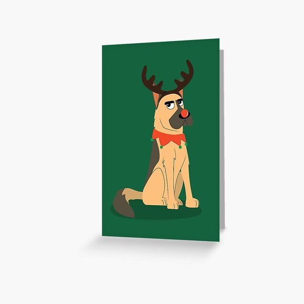 Meh-rry Christmas Shepherd Greeting Card