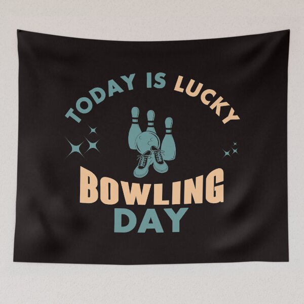 Item preview, Today Is Lucky Bowling Day - Cooling Bowling Equipments and Text Graphics Gift Ideas designed and sold by leo121687.