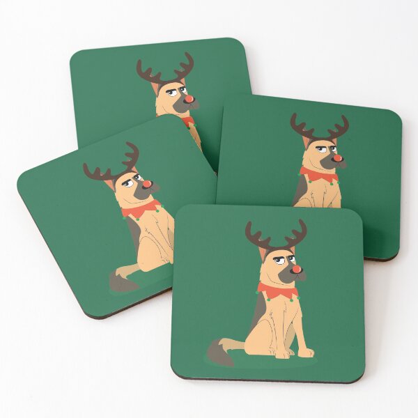 Item preview, Meh-rry Christmas Shepherd Dog designed and sold by cartoonbeing.