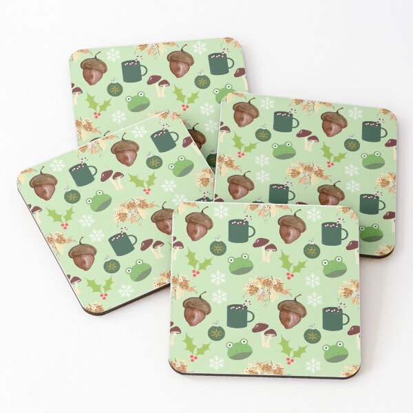 Item preview, Frogcore Green Christmas Pattern designed and sold by EverythingCore.