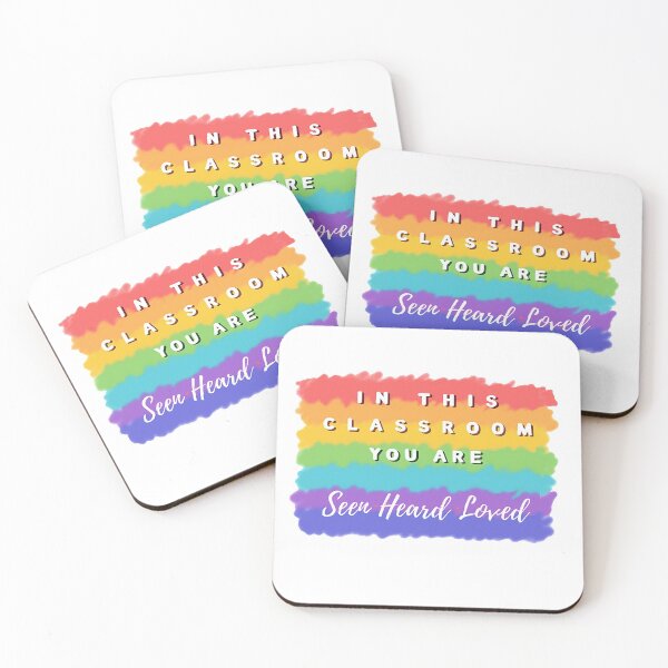 Item preview, LGBTQ+ In This Classroom, You are SEEN, HEARD, LOVED designed and sold by Teacher PRIDE.