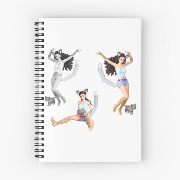 Item preview, Cute Anime Cat Girl And Kitten Trio (buy medium or large stickers) designed and sold by StormyMuse.