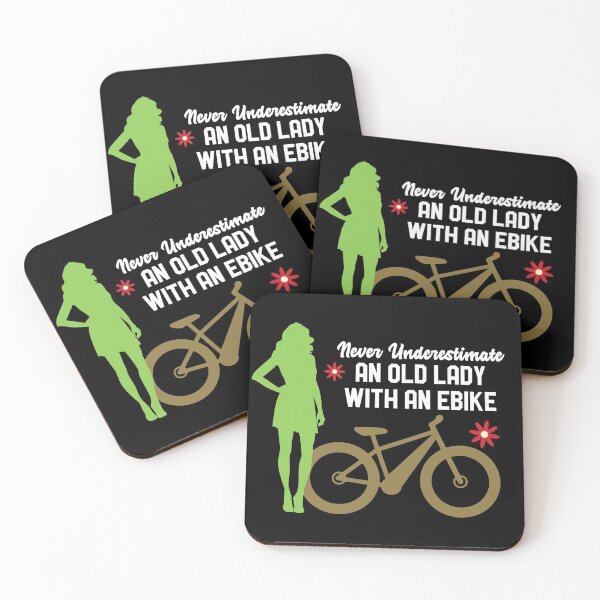 Item preview, Never Underestimate an Old Lady with an Ebike Funny e-Bike MTB designed and sold by OneMTB.