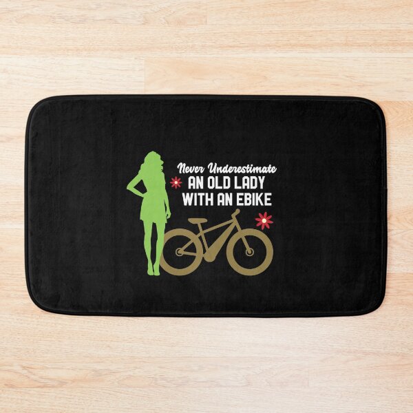 Item preview, Never Underestimate an Old Lady with an Ebike Funny e-Bike MTB designed and sold by OneMTB.
