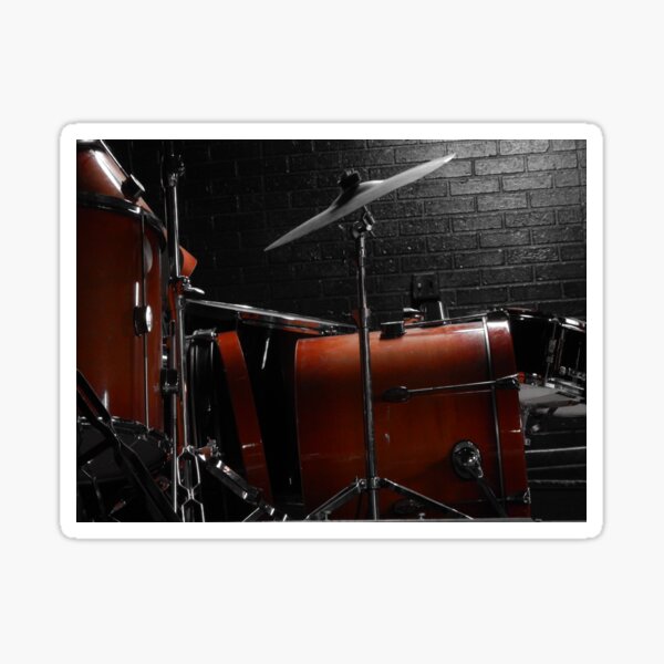 A Drum In Orange Sticker