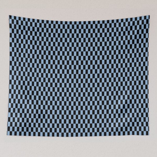Item preview, Black and Blue Checkerboard Pattern 2 designed and sold by KeksWorkroom.