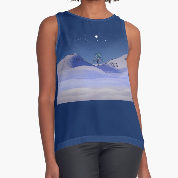Sycamore Gap Tree in Christmas Sleeveless Top