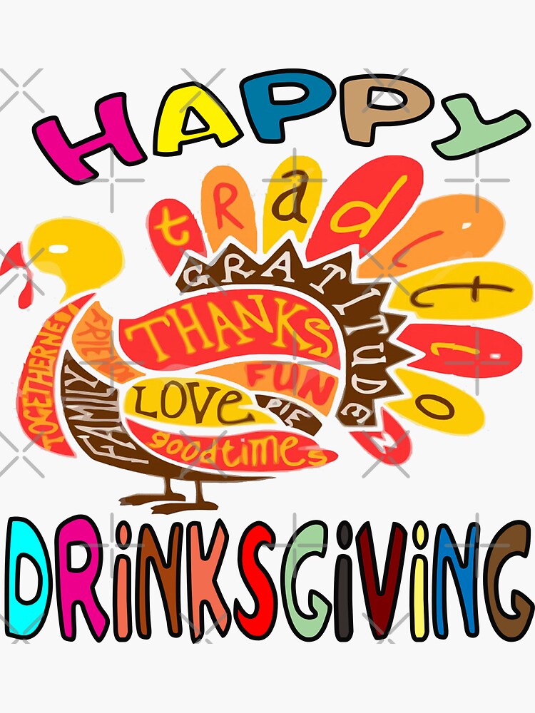 " Happy Drinksgiving" Sticker For Sale By Samipro | Redbubble