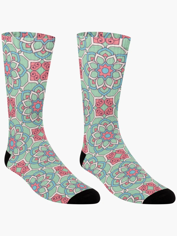 Thumbnail 3 of 5, Socks, Flower Pattern designed and sold by RheanaDesigns.