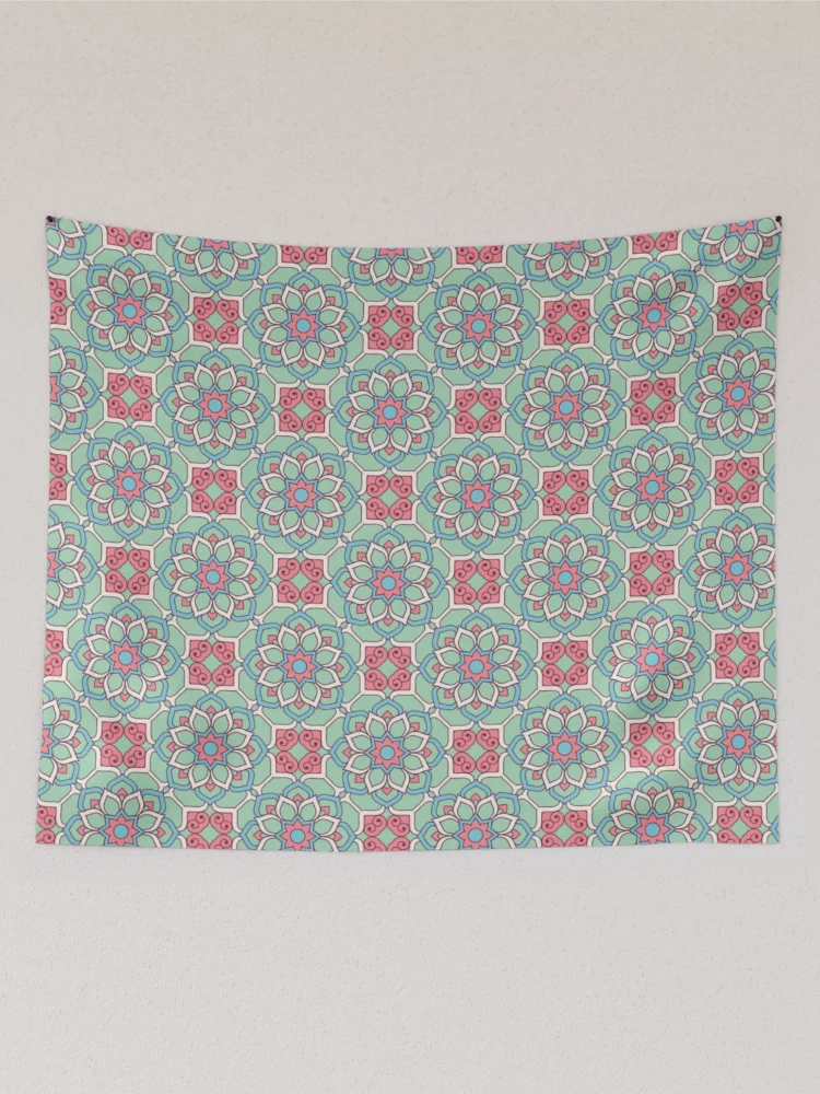 Thumbnail 2 of 3, Tapestry, Flower Pattern designed and sold by RheanaDesigns.