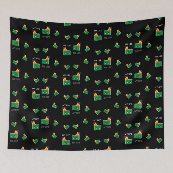 Item preview, My Life Is A Dumpster Fire - repeating pattern  designed and sold by gobbieshoppe.