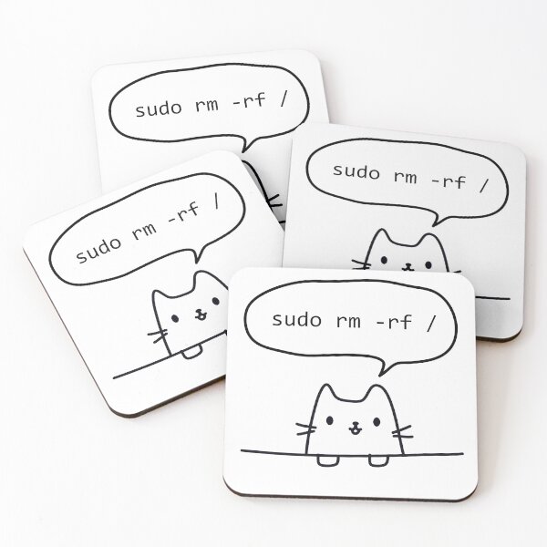 Item preview, Kitten Says sudo rm rf designed and sold by happycoders.