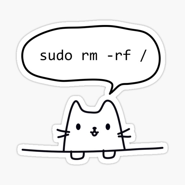 Item preview, Kitten Says sudo rm rf designed and sold by happycoders.