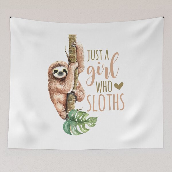 Item preview, Just A Girl Who Loves Sloths designed and sold by FiveDucklings.