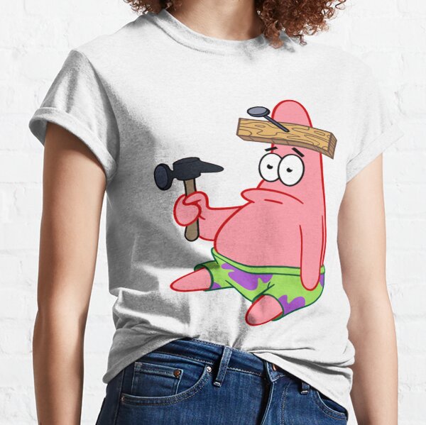 Vista previa del artículo con la obra «Bob Esponja Patricio Estrella Estúpido Meme», diseñado y vendido por Omegae.