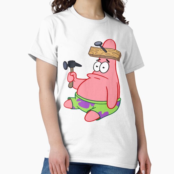 Vista previa del artículo con la obra «Bob Esponja Patricio Estrella Estúpido Meme», diseñado y vendido por Omegae.