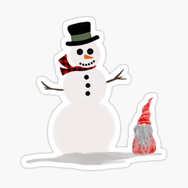 Item preview, Snowman and Elf designed and sold by Noelle Hyra.