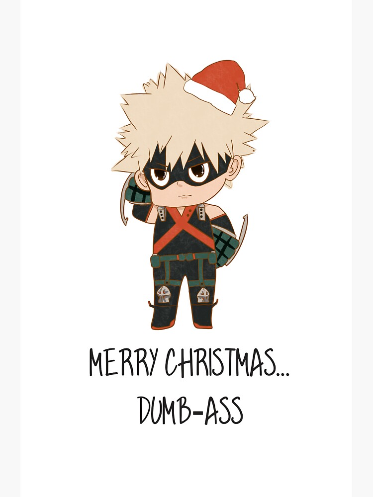 "Chibi Bakugou Christmas theme " Sticker for Sale by alexandraDuh ...
