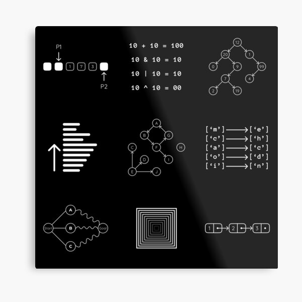 Algorithms and Data Structures Metal Print