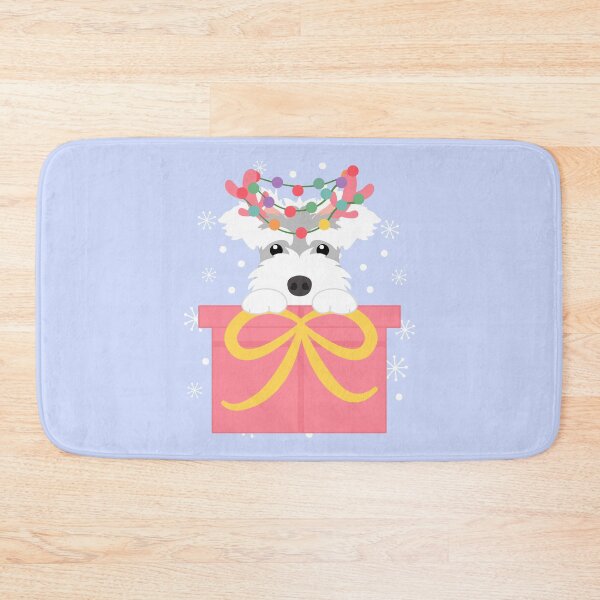 Item preview, Christmas Reindeer Miniature Schnauzer in a Gift Box designed and sold by Lulupainting.