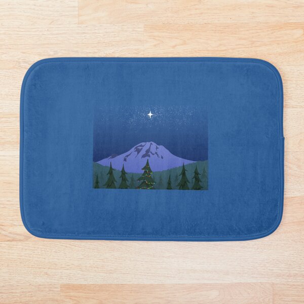 Christmas at Mt. Rainier Bath Mat