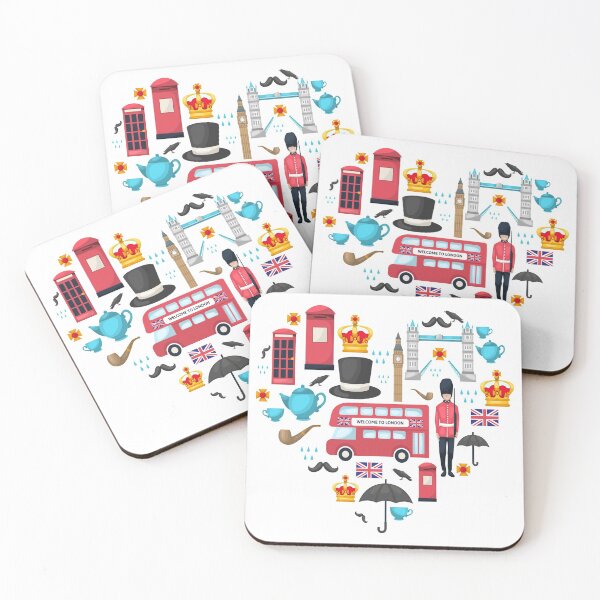 Item preview, London heart composition with colored isolated icon set combined in shape of heart, Gift for you designed and sold by murad2020.